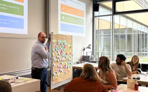 Photo of Zack Ward teaching a class in Germany
