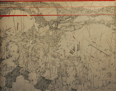 Manifest Energy Squared, mixed media on linen, 2012