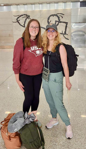 Erin and student in Ghana