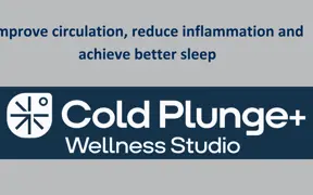 Cold plunge wellness studio graphic. 