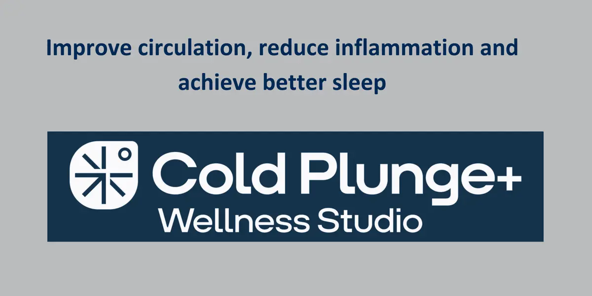 Cold plunge wellness studio graphic. 