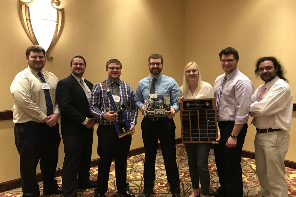 From left: Justin Sitzman, Jesse Derrington, Andrew Choate, Joe Bretz, Valerie Kappert, Brady Webb, Bryan Mitchell