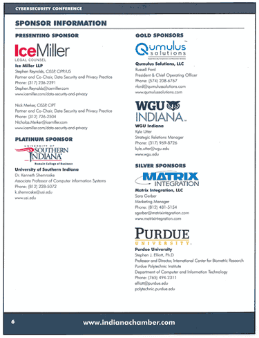 Conference brochure
