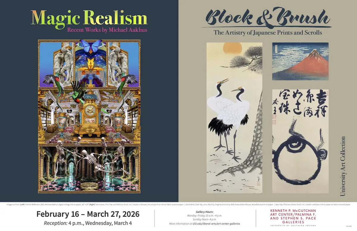 Exhibition poster for "Magic Realism | Block & Brush"