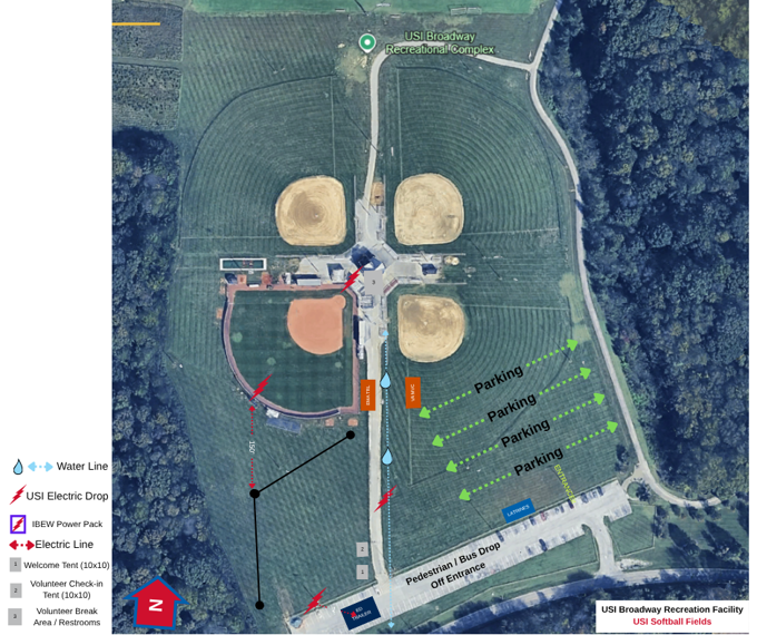USI Softball Fields The Wall That Heals Location