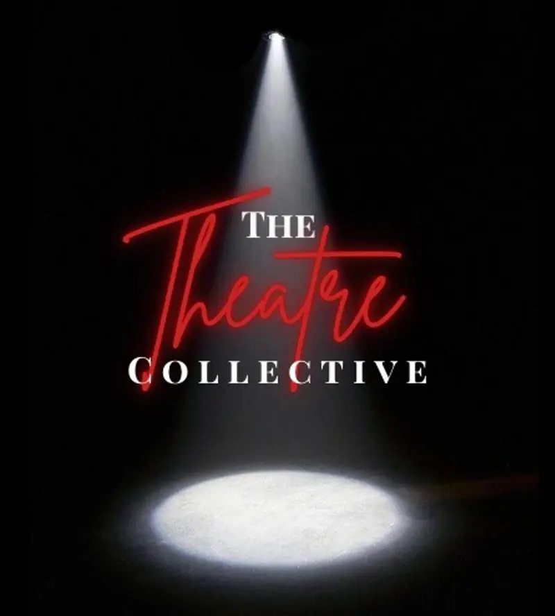 "The Theatre Collective" text in a stage light