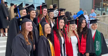 Campus life photo showing student activities and facilities