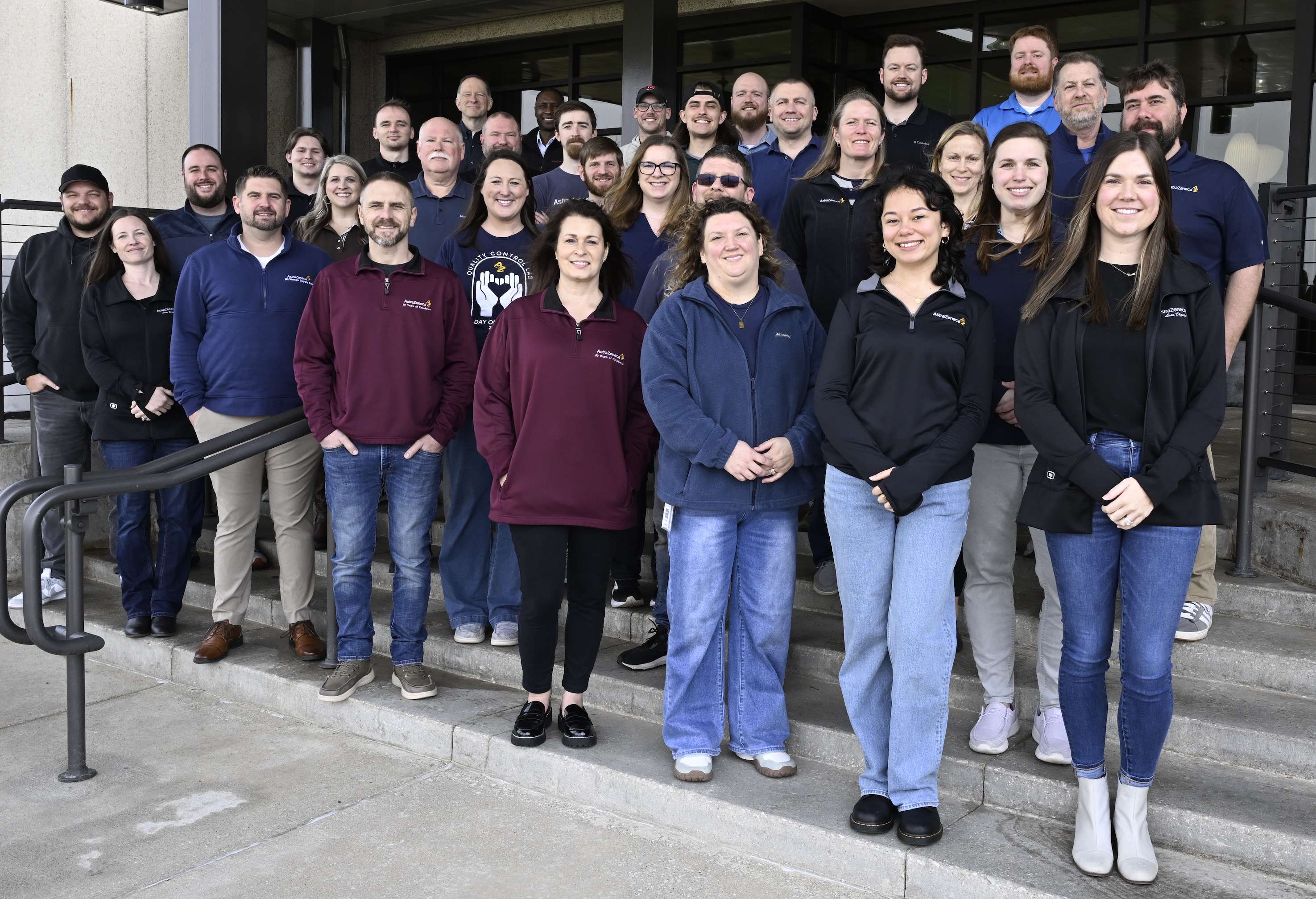 Group photo of USI alumni employed at AstraZeneca.