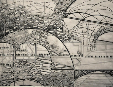 Space Flow, ink, 2015