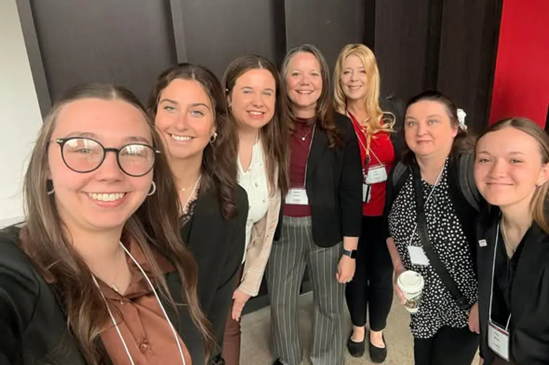 Group of students and faculty who attended the CLARION competiton