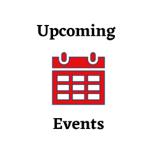 Red Calendar Icon with the words Upcoming Events