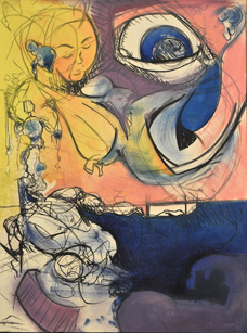 Dillon Wire, Rise, mixed media painting Sophomore Merit Award