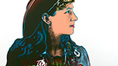 Cowboys and Indians (Annie Oakley), 1986 Screen print on Lenox Museum Board 36" x 36" Extra, out of the edition. Designed for research and educational purposes only Gift of © The Andy Warhol Foundation for the Visual Arts, Inc. University of Southern Indiana Art Collection, 2013.024.002