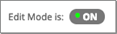 Screenshot of Edit Mode being on in Blackboard