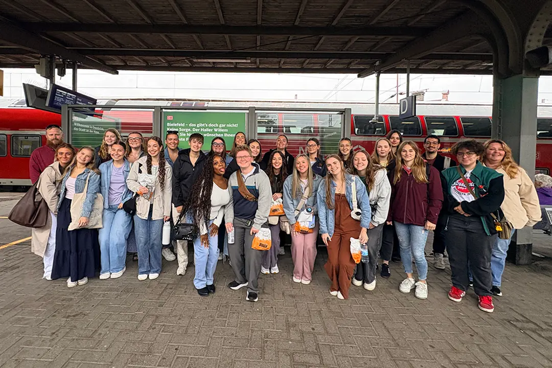 Group photo of USI students in Germany