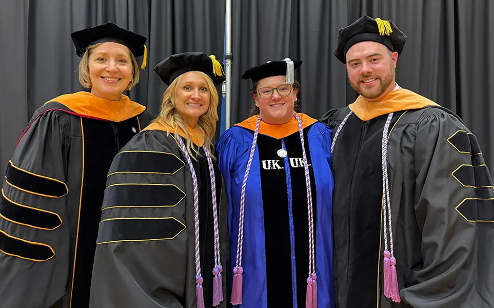 Nursing faculty in commencement regalia