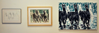 Watercolor paintings of horses