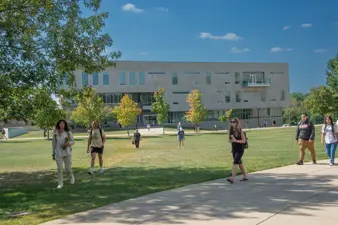 Campus life photo showing student activities and facilities