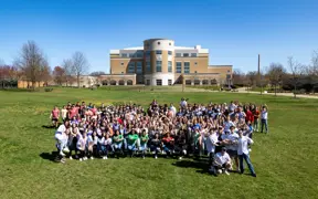 All Greek photo including students from all chapters on The Quad