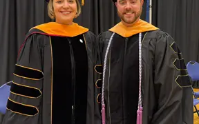 Photo of Jennifer Evans and Bailey Rankin at graduation