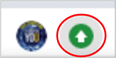 Screenshot of Green Arrow Update Notification on Chrome