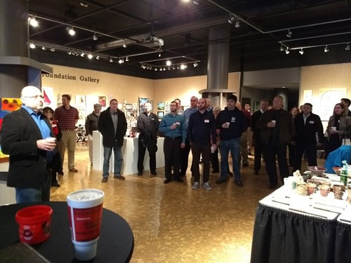 Dinko talking to audience