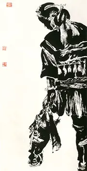 Figure Painting, 2008, 52 ¾" x 27" Silhouette of a person