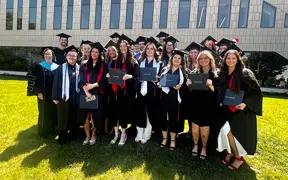 Radiology students and faculty at graduation
