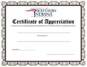 Certificate of Appreciation