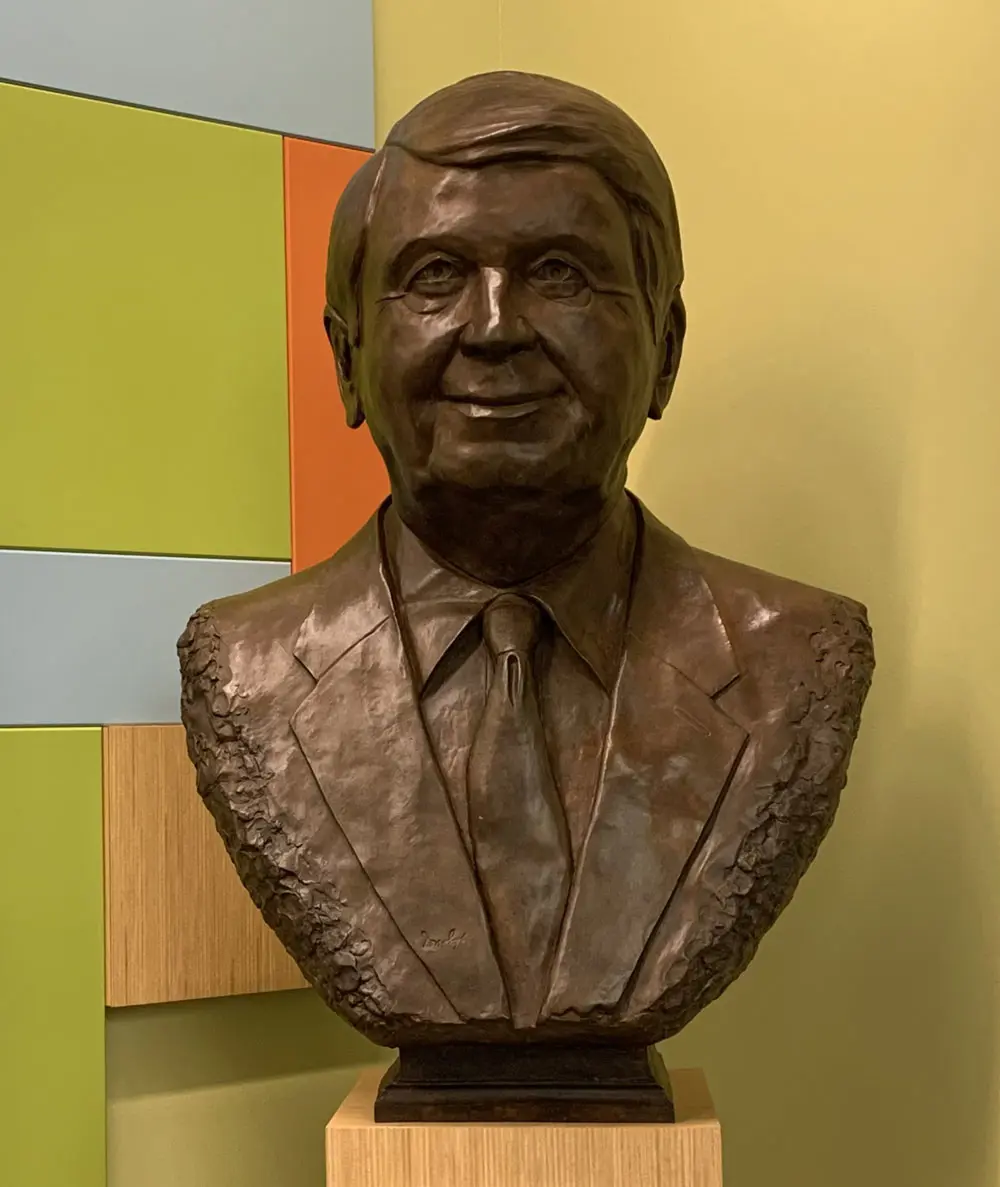Bust of President Hoops