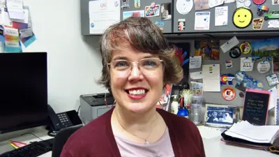Casual portrait of Dr. Susan Ely in her office