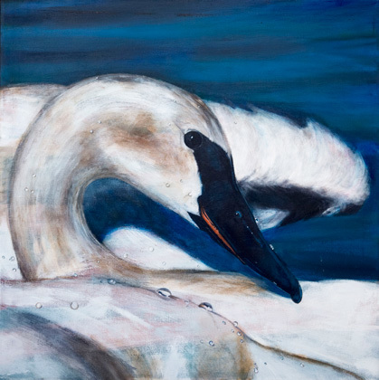 Water Drops Acrylic on canvas 2016 Catherine Blackburn, Henderson Community College