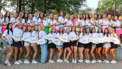 group photo of sorority girls