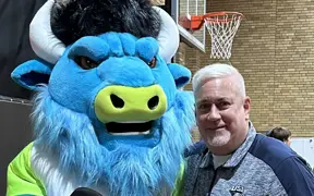 Benny the Bison making his appearance