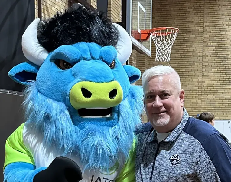 Benny the Bison making his appearance