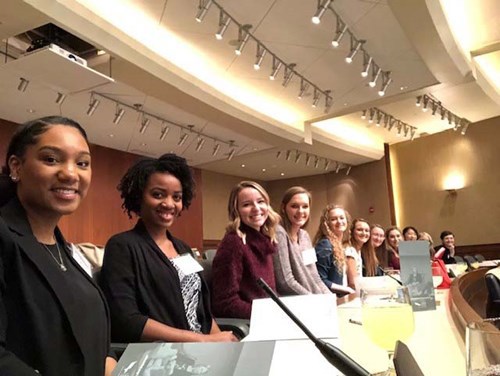Students at conference