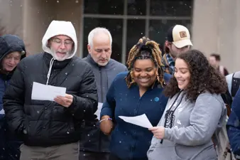 Campus life photo showing student activities and facilities