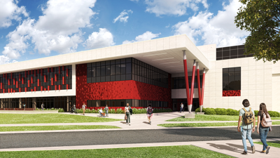 Campus life photo showing student activities and facilities