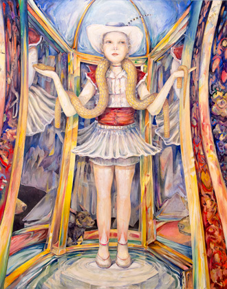 The Snake Charmer Oil on canvas 2016 Monty Helm, Owensboro Community & Technical College