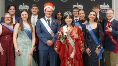 group picture of homecoming court candidates.
