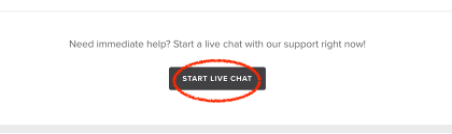 Screenshot of Starting Live Chat with Proctorio Agents