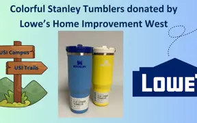 Stanley Tumblers and Lowe's logo