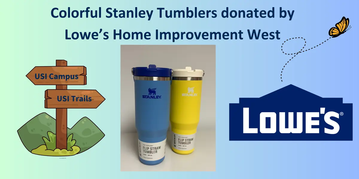 Stanley Tumblers and Lowe's logo