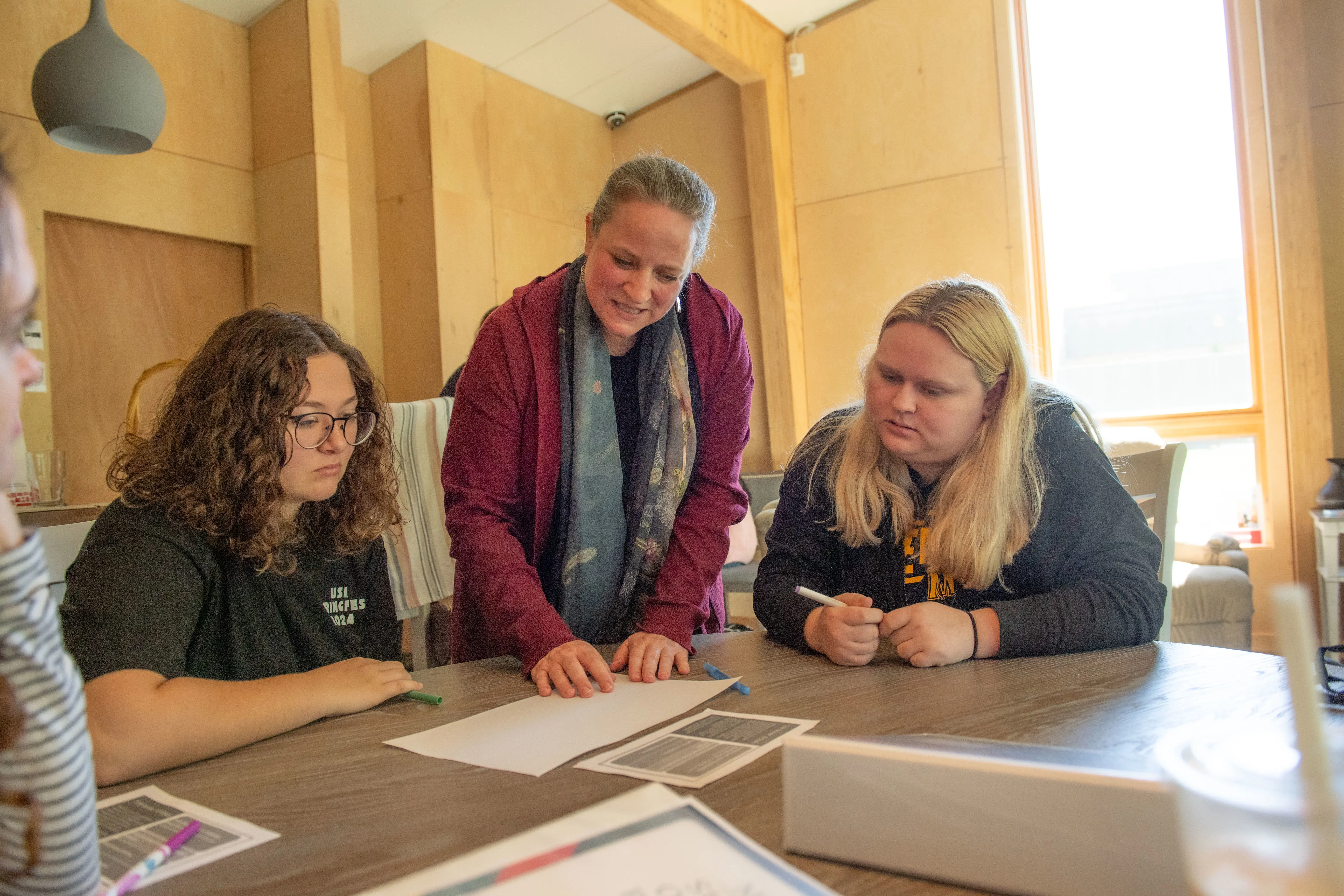Psychology students with professor