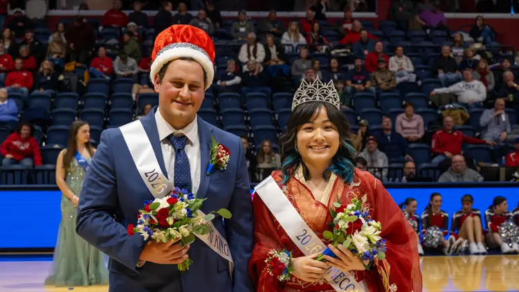 Homecoming king and queen crowned on the basketball court